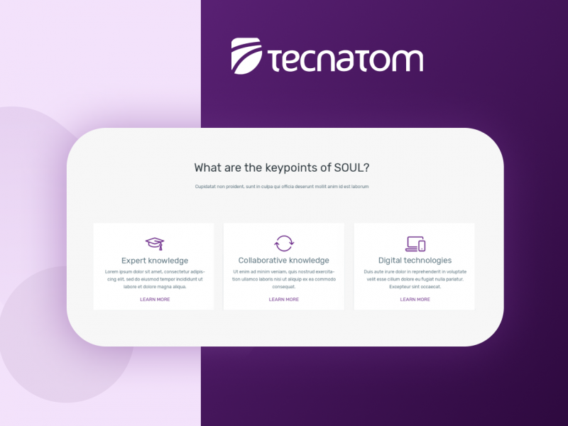 Desarrollo web landing page para Tecnatom